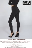 LEGGINGS SKINNY HOT HIGH WAIST-3XL - BLACK, 3XL GATTA BODYWEAR