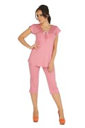 Piżama VISA kr.r 3/4 sp.sz 889 - GRANAT, 3XL DE LAFENSE