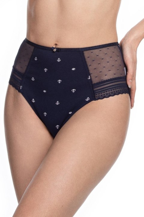 FIGI DAMSKIE MIDI L-1455MD - GRANATOWY, XL LAMA