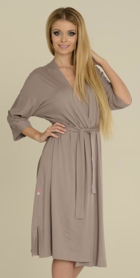 Szlafrok VISA długi 892 - ECRI, 4XL DE LAFENSE Szlafrok VISA długi 892 - ECRI, 4XL DE LAFENSE