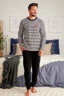 PIŻAMA MĘSKA PMB 5234 J/Z 23 - BLACK, XL DOCTOR NAP