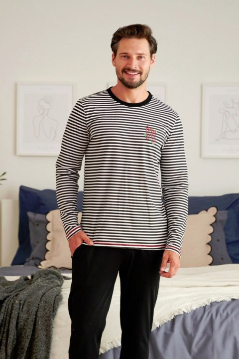 PIŻAMA MĘSKA PMB 5234 J/Z 23 - BLACK, XL DOCTOR NAP PIŻAMA MĘSKA PMB 5234 J/Z 23 - BLACK, XL DOCTOR NAP