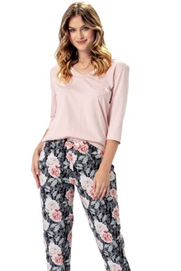 PIŻAMA DAMSKA JULIA 1342 - JASNY RÓŻ, 2XL LEVEZA
