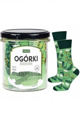 SKARPETY SOXO W SŁOIKU - OGÓRKI KISZONE - ZIELONY, 40-45 SOXO