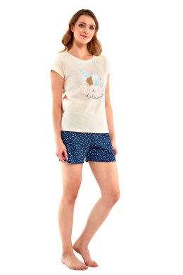 PIŻAMA DAMSKA KR 628/248 DELICIOUS - BRZOSKWINIOWY, XXL CORNETTE