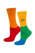 SKARPETY SOXO RAINBOW - W PUDEŁKU MĘSKIE - MULTIKOLOR, 41-46 SOXO