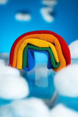 SKARPETY SOXO RAINBOW - W PUDEŁKU MĘSKIE - MULTIKOLOR, 41-46 SOXO