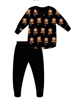 PIŻAMA GIRL DR 996/148 BEAR - CZARNY, 110/116 CORNETTE