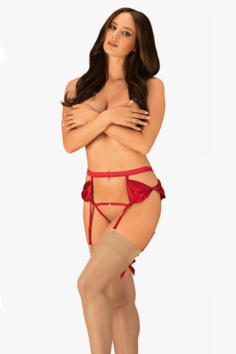 RUBINESA PAS I STRINGI - CZERWONY, S/M OBSESSIVE