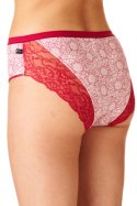 FIGI DAMSKIE LPC 755 B22 - CZERWONY-GRANATOWY, XL KEY