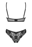 SERENA LOVE KOMPLET 2-CZĘŚCIOWY - CZARNY, M/L OBSESSIVE