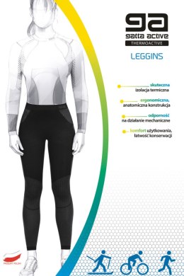 LEGGINGS WOMEN THERMOACTIV BASIC DABLAM - BLACK-GREY, M GATTA BODYWEAR