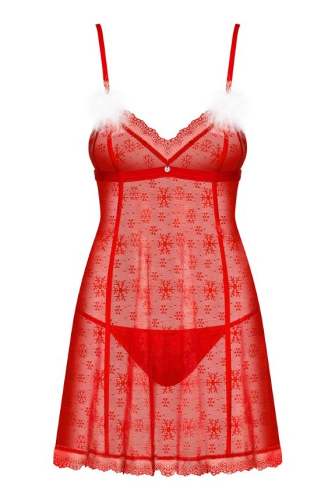 CLAUSSICA BABYDOLL - CZERWONY, XS/S OBSESSIVE CLAUSSICA BABYDOLL - CZERWONY, XS/S OBSESSIVE