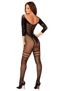 BODYSTOCKING G329 - CZARNY, S/M/L OBSESSIVE