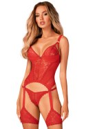 BELOVYA GORSET - CZERWONY, XL/2XL OBSESSIVE