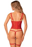 BELOVYA GORSET - CZERWONY, XL/2XL OBSESSIVE