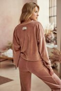 3023 KOMPLET DAMSKI WELUROWY BELLE - JASNY BRĄZ, XL TARO