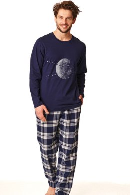 PIŻAMA MĘSKA MNS 863 B22 3XL-4XL - GRANATOWY, 4XL KEY