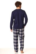 PIŻAMA MĘSKA MNS 863 B22 3XL-4XL - GRANATOWY, 4XL KEY