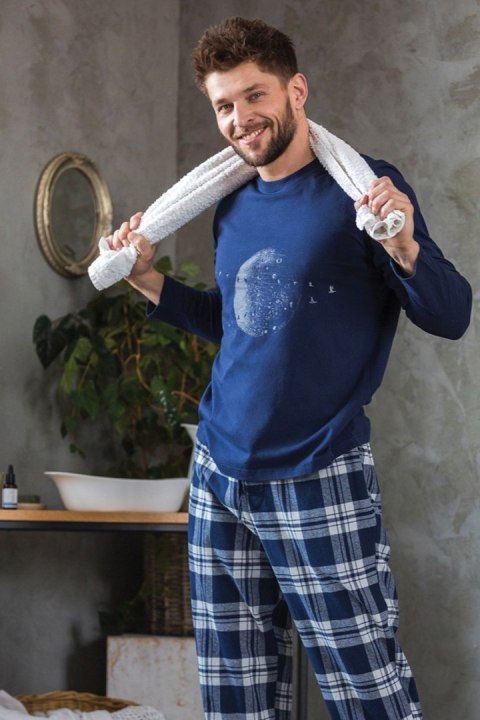 PIŻAMA MĘSKA MNS 863 B22 3XL-4XL - GRANATOWY, 4XL KEY PIŻAMA MĘSKA MNS 863 B22 3XL-4XL - GRANATOWY, 4XL KEY