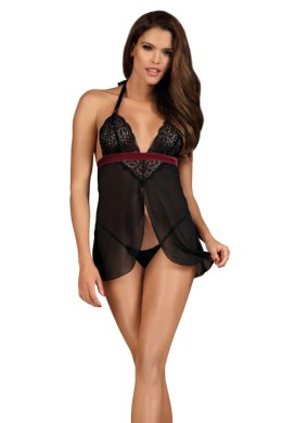 ROSSITA BABYDOLL I STRINGI - CZARNY, S/M OBSESSIVE