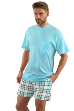 PIŻAMA MĘSKA KR.RĘKAW2576/17 - MIĘTA, XL SESTO SENSO