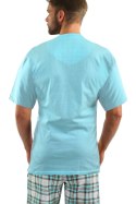 PIŻAMA MĘSKA KR.RĘKAW2576/17 - MIĘTA, XL SESTO SENSO