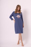 KOSZULA DAMSKA KASIA 1373 - CIEMNY JEANS, L LEVEZA