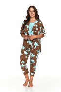 2715 SZLAFROK DAMSKI MARIJA 2XL-3XL - BRĄZOWY, 2XL, 1 TARO