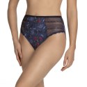FIGI DAMSKIE MIDI L-1374MD - GRANATOWY, S LAMA