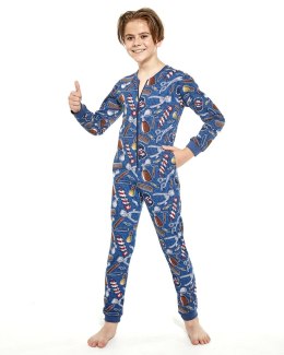 KOMBINEZON BOY DR 185/125 BARBER 2 - JEANS, 86/92 CORNETTE