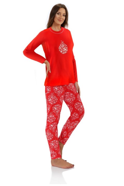 PIŻAMA DAMSKA 2642/01 - CZERWONY, 2XL SESTO SENSO PIŻAMA DAMSKA 2642/01 - CZERWONY, 2XL SESTO SENSO