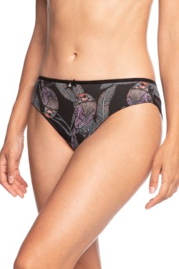 FIGI DAMSKIE MINI BIKINI L-1428MB - BRZOSKWINIA-CZARNY, XL LAMA
