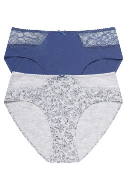 FIGI DAMSKIE 2PAK HALLY 39889 - GRANAT-GRANAT KWIATY, S, K003 HENDERSON LADIES