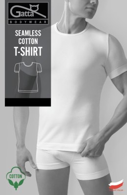 Koszulka Męska - SEAMLESS COTTON T-SHIRT - White, M GATTA BODYWEAR
