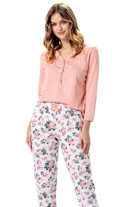 PIŻAMA DAMSKA DIANA 1348 - BRZOSKWINIOWY, 2XL LEVEZA PIŻAMA DAMSKA DIANA 1348 - BRZOSKWINIOWY, 2XL LEVEZA