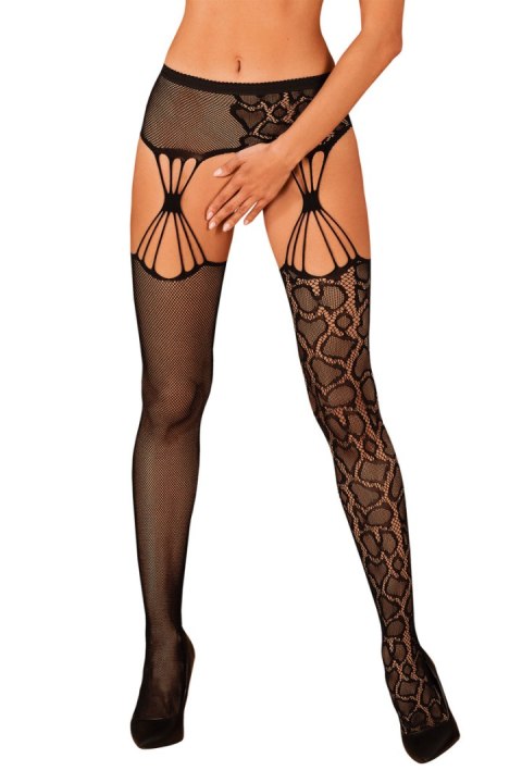 GARTER STOCKINGS S821 - CZARNY, S/M/L OBSESSIVE GARTER STOCKINGS S821 - CZARNY, S/M/L OBSESSIVE