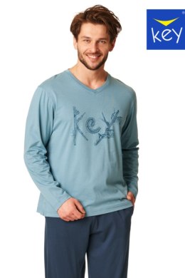 PIZAMA MĘSKA MNS 861 B22 - NIEBIESKO-GRANATOWY, XL KEY