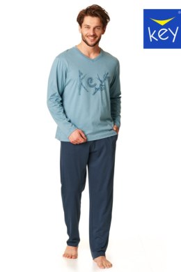 PIZAMA MĘSKA MNS 861 B22 - NIEBIESKO-GRANATOWY, L KEY
