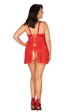 BLOSSMINA KOSZULKA I STRINGI - CZERWONY, 6XL/7XL OBSESSIVE