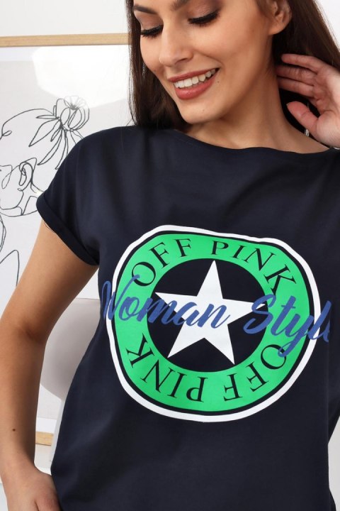BLUZKA STAR - KREMOWY, 42 OFF PINK BLUZKA STAR - KREMOWY, 42 OFF PINK