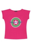 BLUZKA STAR - KREMOWY, 46 OFF PINK
