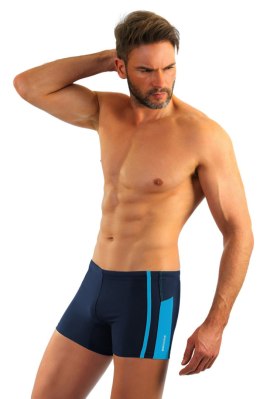 BOKSERKI KĄPIELOWE MĘSKIE BD 364 MAXI - CZARNY, 4XL, 364 SESTO SENSO