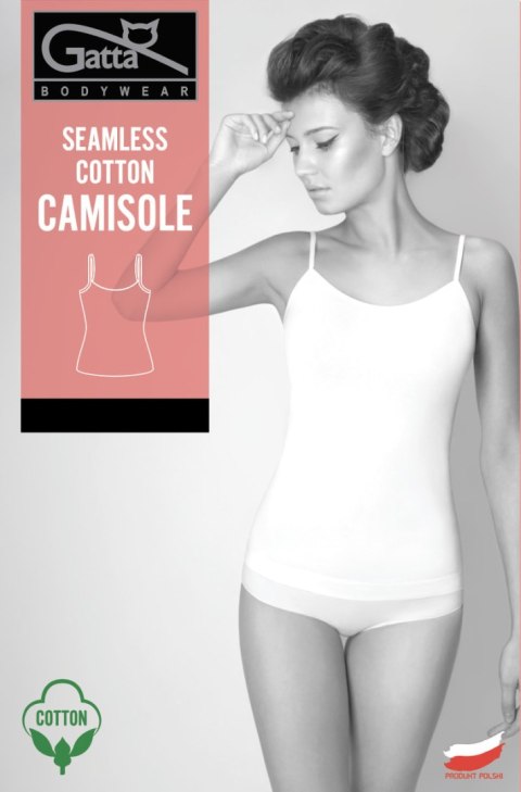 KOSZULKA - CAMISOLE COTTON - WHITE, XL GATTA BODYWEAR