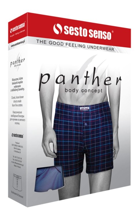 SESTO SENSO BOKSERKI MĘSKIE PANTHER - KOTWICA JEANS, L, 6 SESTO SENSO BOKSERKI MĘSKIE PANTHER - KOTWICA JEANS, L, 6