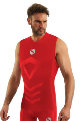 SESTO SENSO KOSZULKA THERMO BEZ RĘK. CL38 - CZERWONY, L/XL
