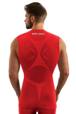 SESTO SENSO KOSZULKA THERMO BEZ RĘK. CL38 - CZERWONY, L/XL