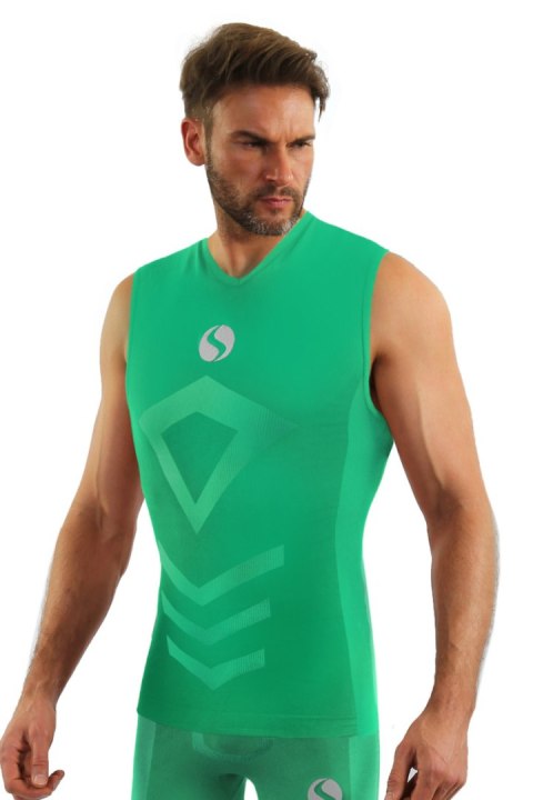 SESTO SENSO KOSZULKA THERMO BEZ RĘK. CL38 - ZIELONY, XXL/3XL