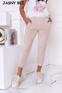 OFF PINK SPODNIE LENA - KREMOWY, XL
