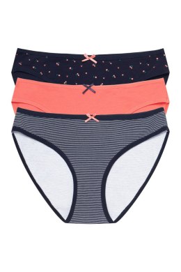 HENDERSON LADIES FIGI DAMSKIE 3PAK MI-MI 36508 NEW 2022 - SZARY MELANGE-KREMOWY-SZARY KWIATY, M, K048